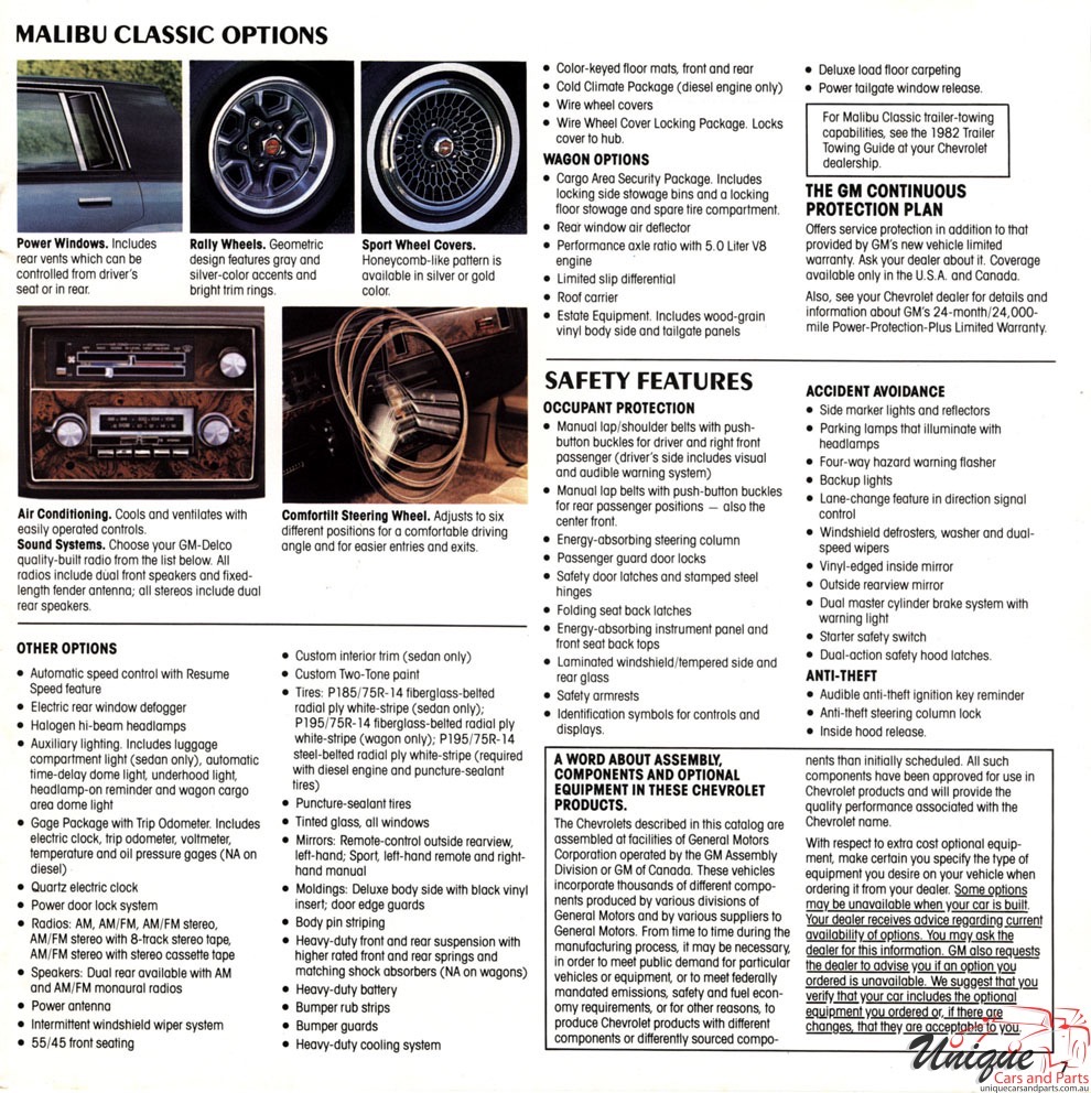 1982 Chevrolet Malibu Classic Brochure Page 1